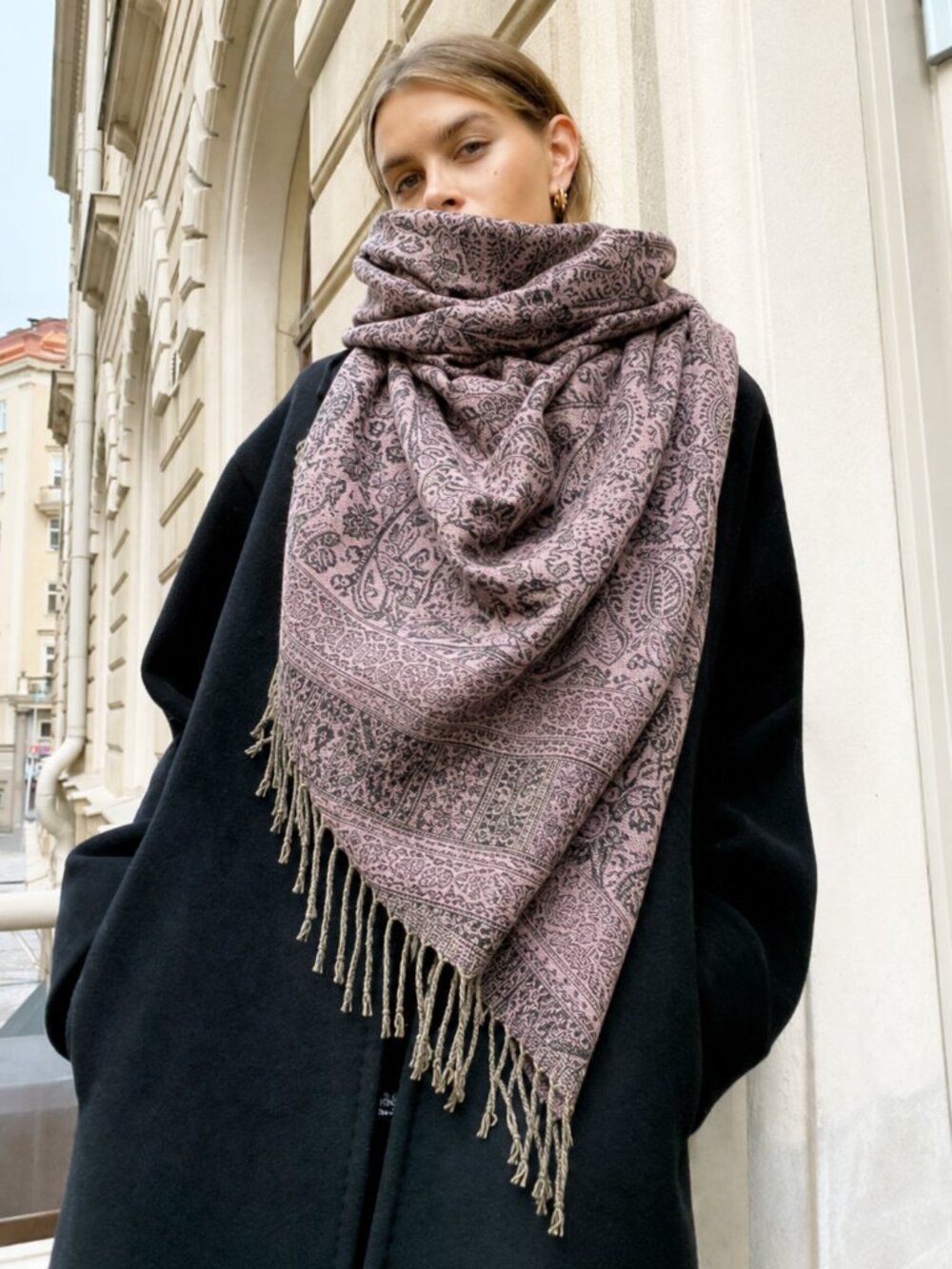 Warm Pashmina Silk Blend Paisley Shawl Wrap Stole Scarf